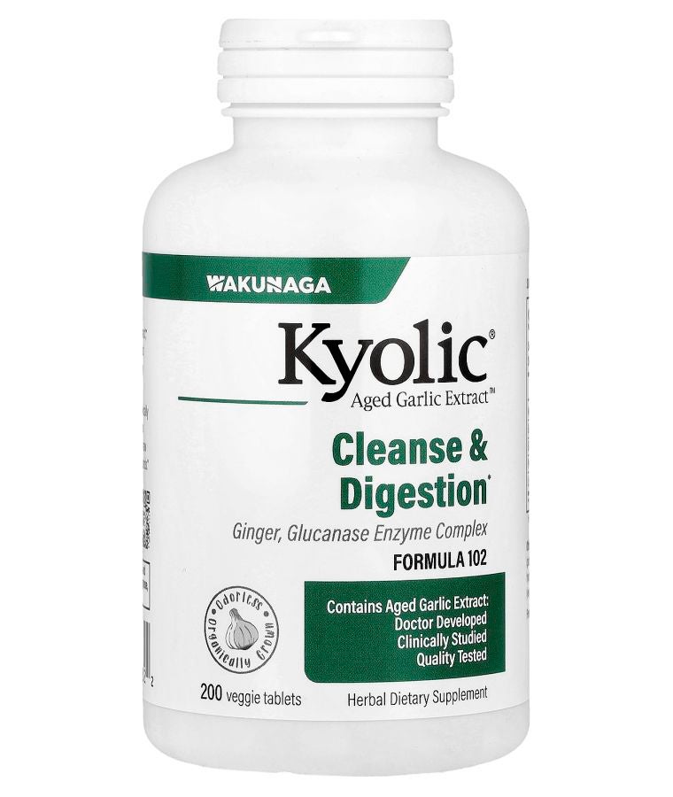 kyolic Aged Garlic Extract™ Cleanse & Digestion Formula 102 200 Veggie Tablets