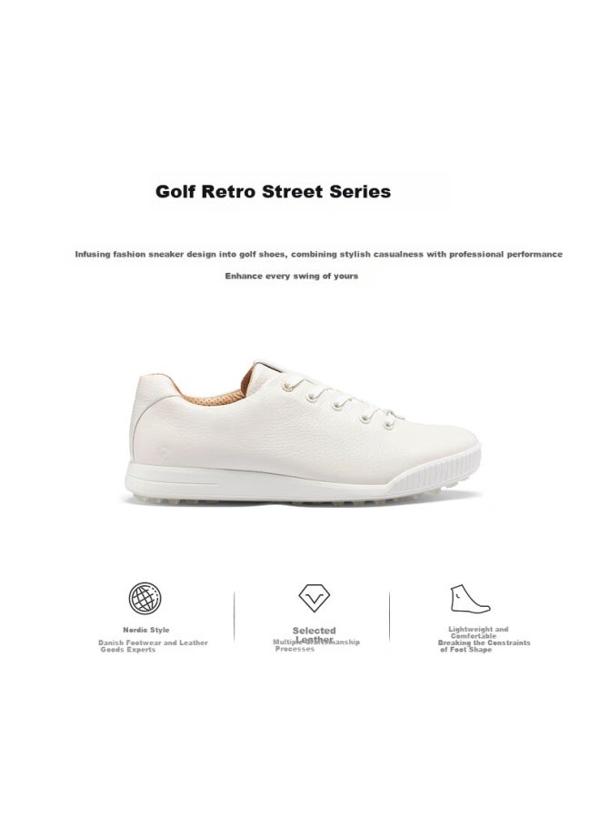 Ecco Men's Golf Shoes Comfortable Sports Sneakers Retro Street Style 150634 White Size 41 - Image 2