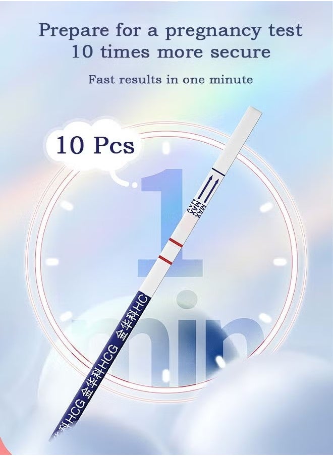 OLO 10 Pcs Pregnancy Test Strips with 10 Collection Cups, Early Detection Pregnancy Test Kit, Accurate Clear Detection  - Image 2