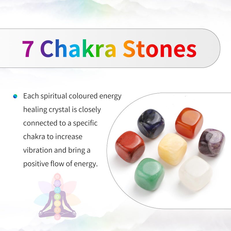 TUMBEELLUWA 7 Chakra Hexagonal Crystal Point Merkaba Pyramid Energy Generator for Healing, Reiki Balancing and Meditation, Black Obsidian - Image 4