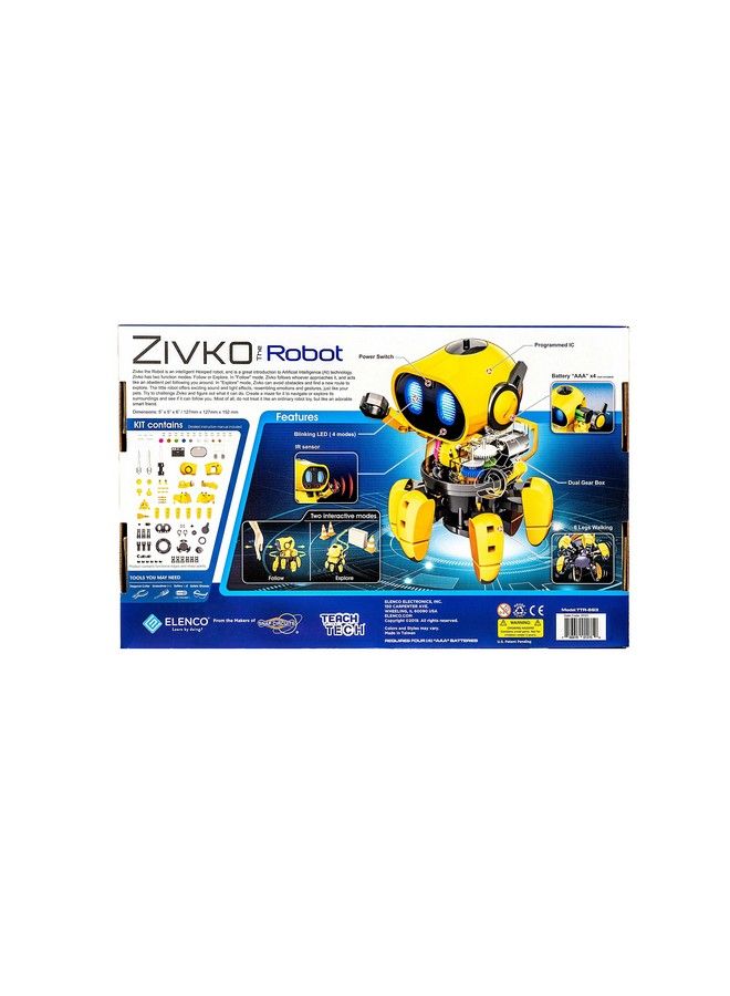Elenco Teach Tech “Zivko The Robot” Interactive A/I Capable Robot With Infrared Sensor Stem Learning Toys For Kids 10+ Includes Assembly Parts - Image 5