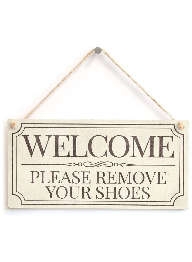 Wooden Hanging Sign Welcome Home Entrance Handmade Luxury Home Decor Print Up To Date Egypt - Image 1