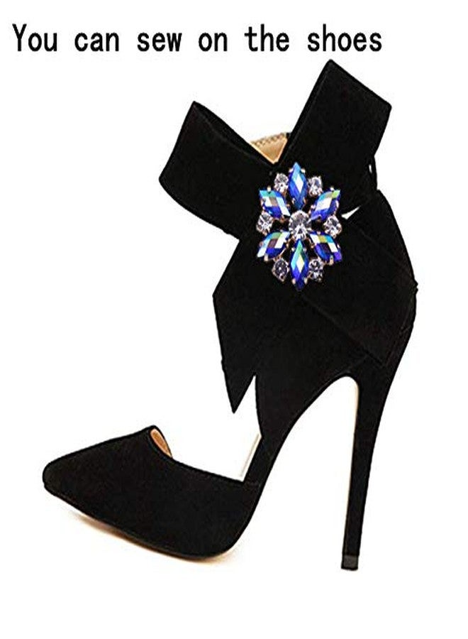 KAOYOO Flower Pattern Rhinestone Chain Trim, Inlaid with Rainbow Rhinestone KYNK004GDBUAB - Image 3