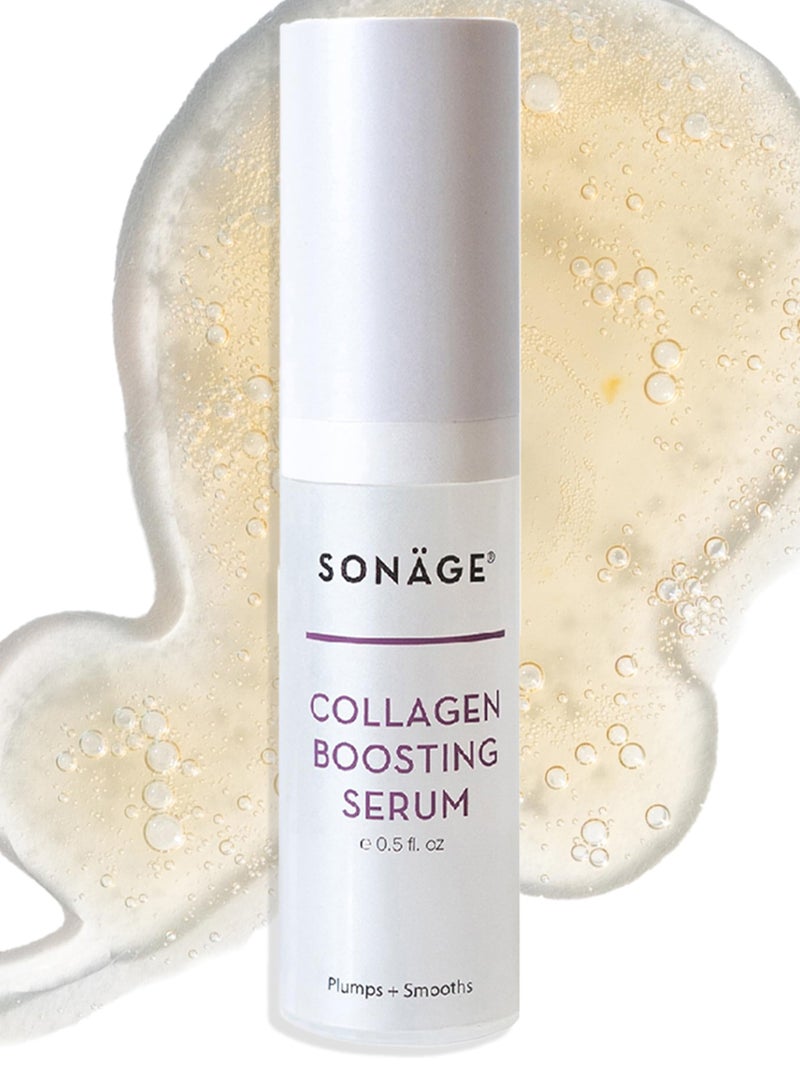 Sonage Collagen Boosting Serum: Vegan Anti-Aging Face Serum | Plumps, Smooths, Minimizes Pores, Wrinkles (15 ml) - Image 1