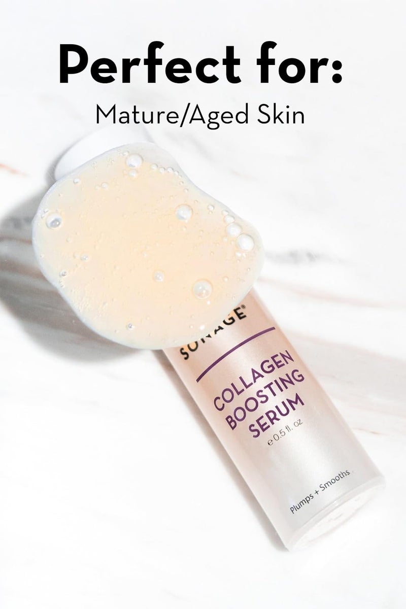 Sonage Collagen Boosting Serum: Vegan Anti-Aging Face Serum | Plumps, Smooths, Minimizes Pores, Wrinkles (15 ml) - Image 5