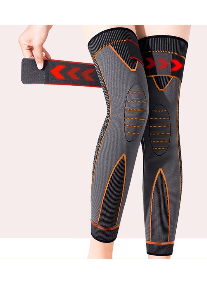 OMEVE - Leg Compression Sleeve Full Leg 2 Pack Long Self-Heating Knee Brace for Men Women Knee Support Protector for Running Weightlifting Workout and other Sport - Image 1