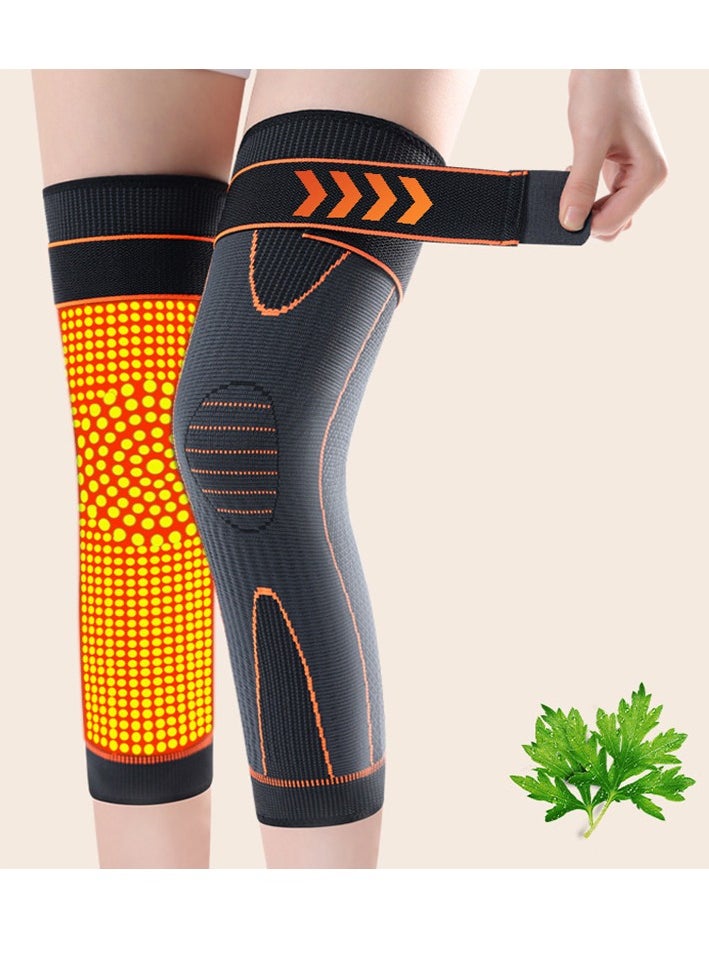 OMEVE - Leg Compression Sleeve Full Leg 2 Pack Long Self-Heating Knee Brace for Men Women Knee Support Protector for Running Weightlifting Workout and other Sport - Image 1