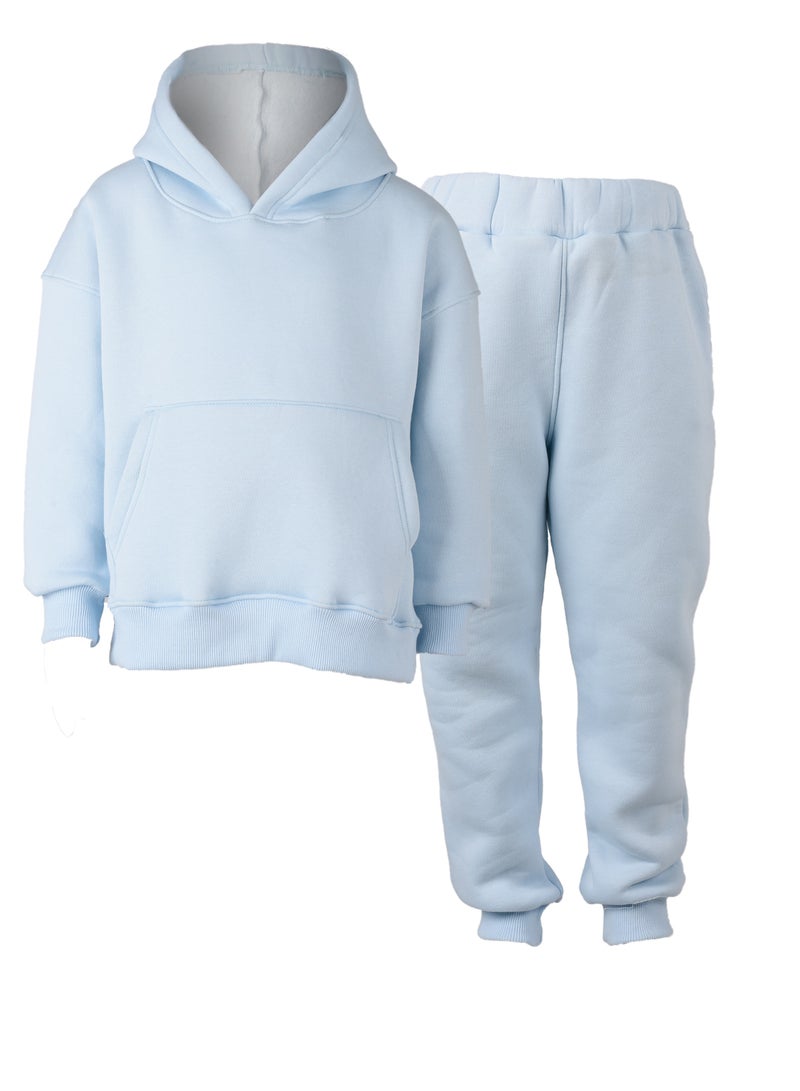 TOTSA Baby Blue Oversize Hoodie Set  - Image 2