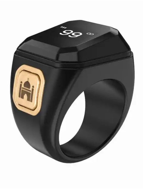 20 mm Zikr Ring Smart Ring with Vibration Reminder Tasbih Counter and Bluetooth Connection for Exclusive IQIBLA App and 5 Daily Prayer Reminders