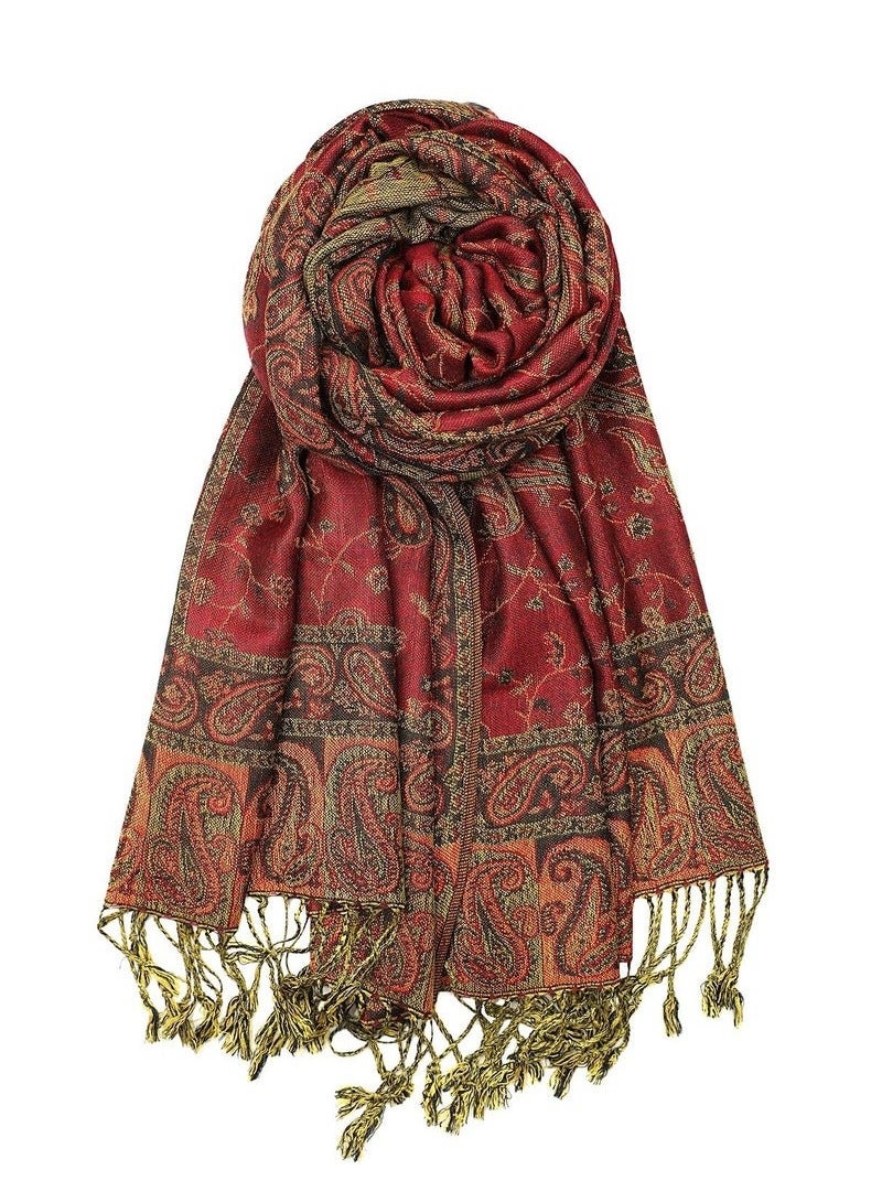 Women's Bp-025 shawl, comfortable and fashionable shawl, versatile (burgundy) - Image 4
