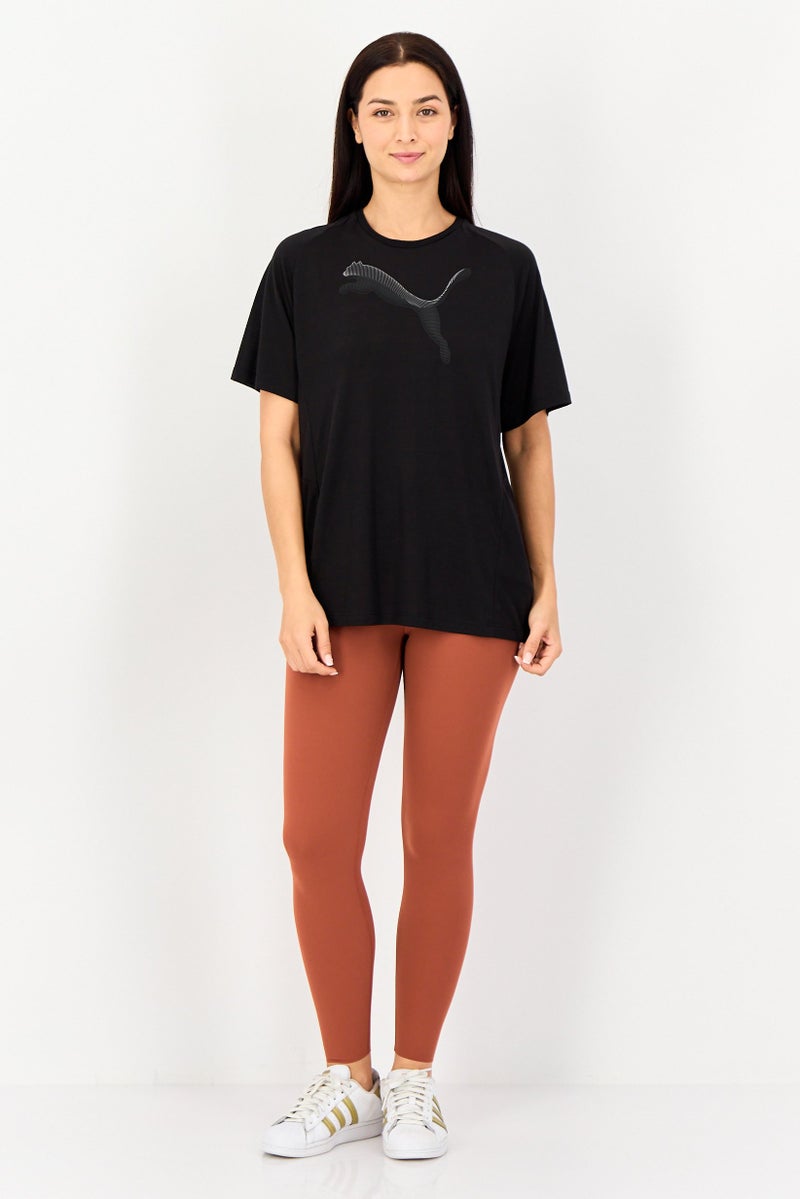 PUMA Women Relaxed Fit Short Sleeve Training Top, Black - Image 4