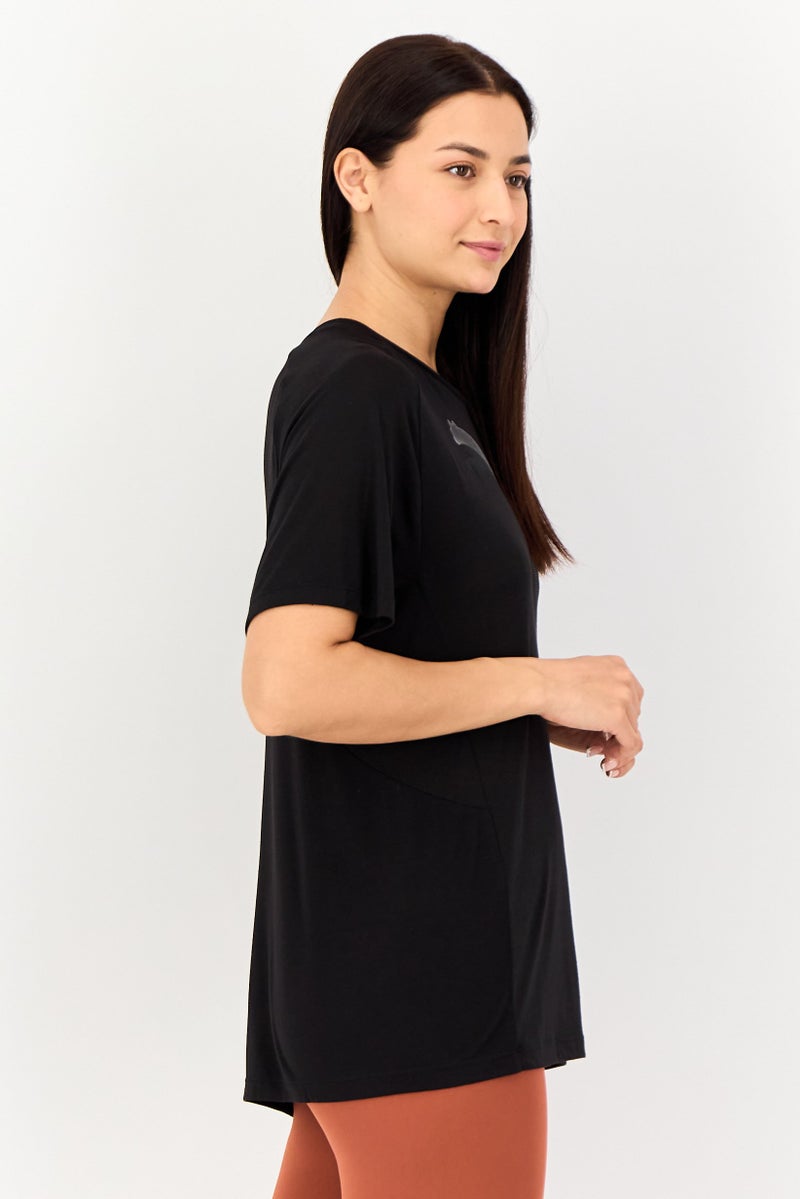 PUMA Women Relaxed Fit Short Sleeve Training Top, Black - Image 2