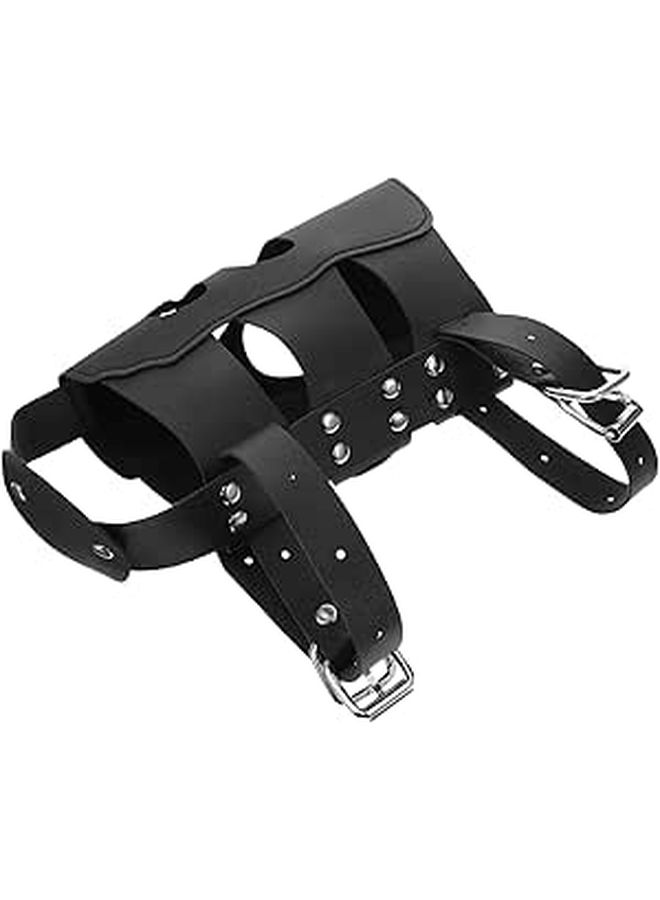 Pu Leather Skull Design Bicycle Water Bottle Cage Holder For Motorcycle And Bike - Image 1