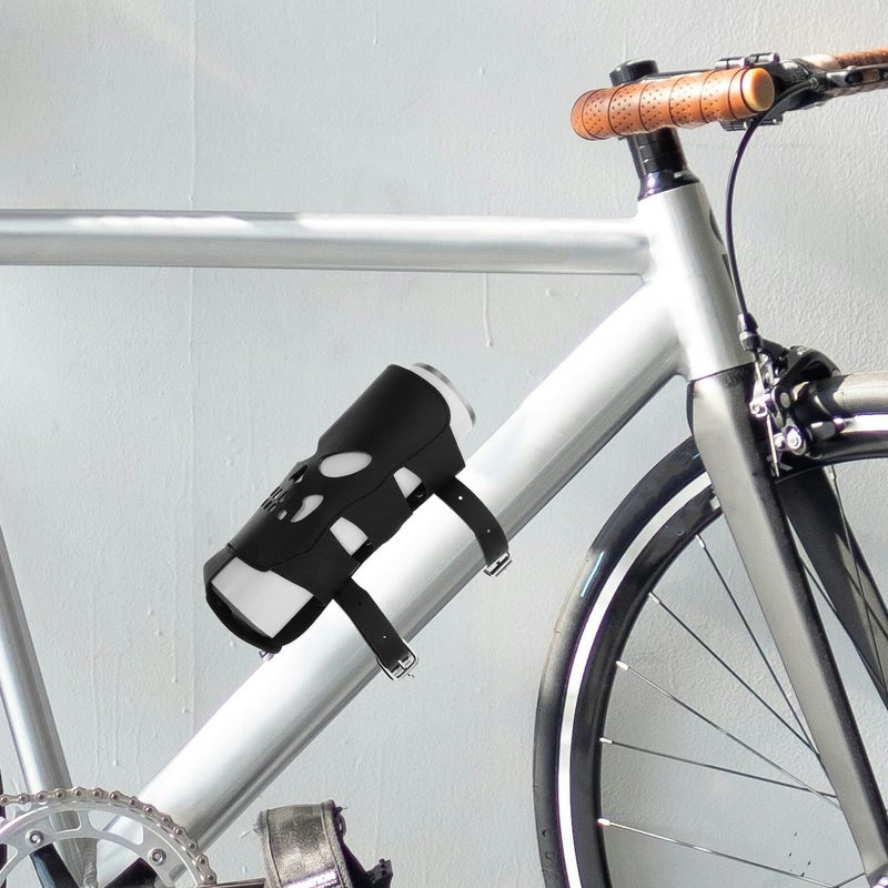 Pu Leather Skull Design Bicycle Water Bottle Cage Holder For Motorcycle And Bike - Image 5