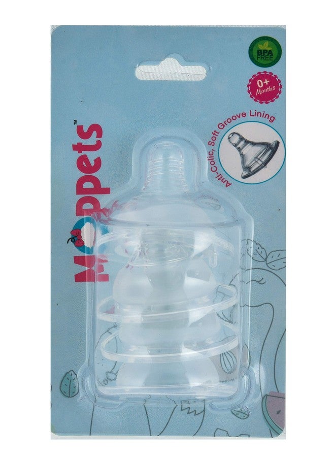 Moppets Pack of 4 Silicone Nipples (Variable Flow) - Image 1