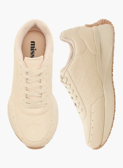 MISSY Women's Monogram Embossed Lace-Up Sneakers