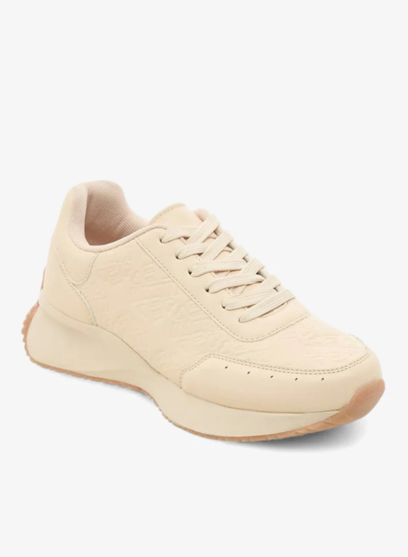 MISSY Women's Monogram Embossed Lace-Up Sneakers