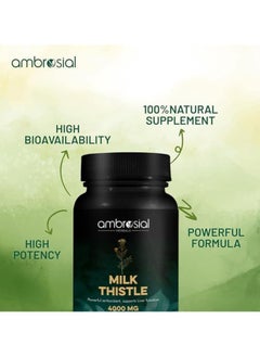 ambrosial Milk Thistle 4000 Mg, Pack Of 1-120 Tablet  - Image 5