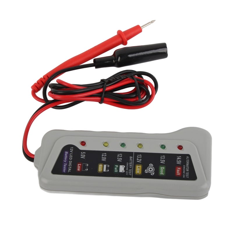 Car Battery Tester 12V-14.8V: Quick LED-guided Detection - Polarity Reverse Protection Battery Analyzer for Automotive, Motorcycle, Camper Use - Image 3
