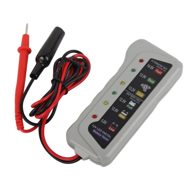Car Battery Tester 12V-14.8V: Quick LED-guided Detection - Polarity Reverse Protection Battery Analyzer for Automotive, Motorcycle, Camper Use - Image 2