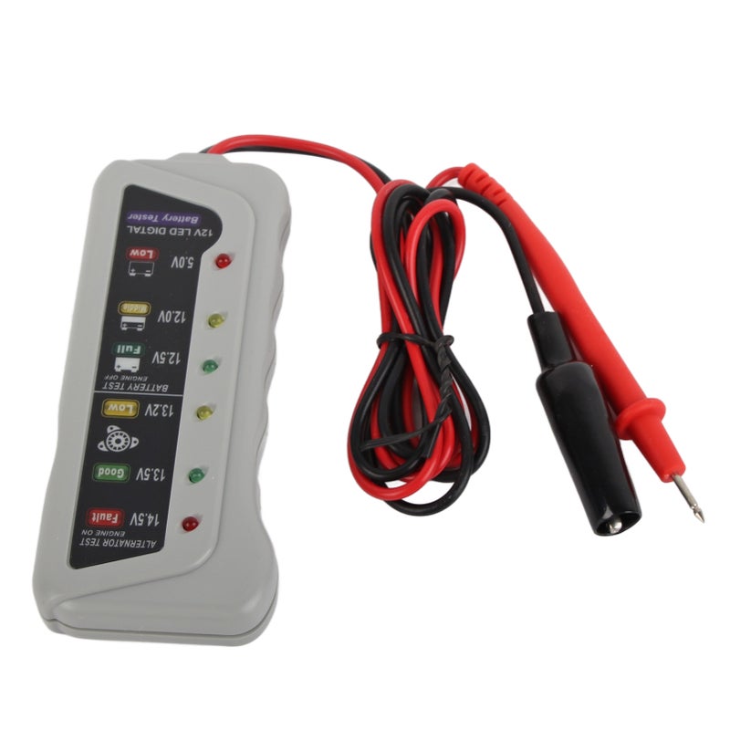 Car Battery Tester 12V-14.8V: Quick LED-guided Detection - Polarity Reverse Protection Battery Analyzer for Automotive, Motorcycle, Camper Use - Image 5