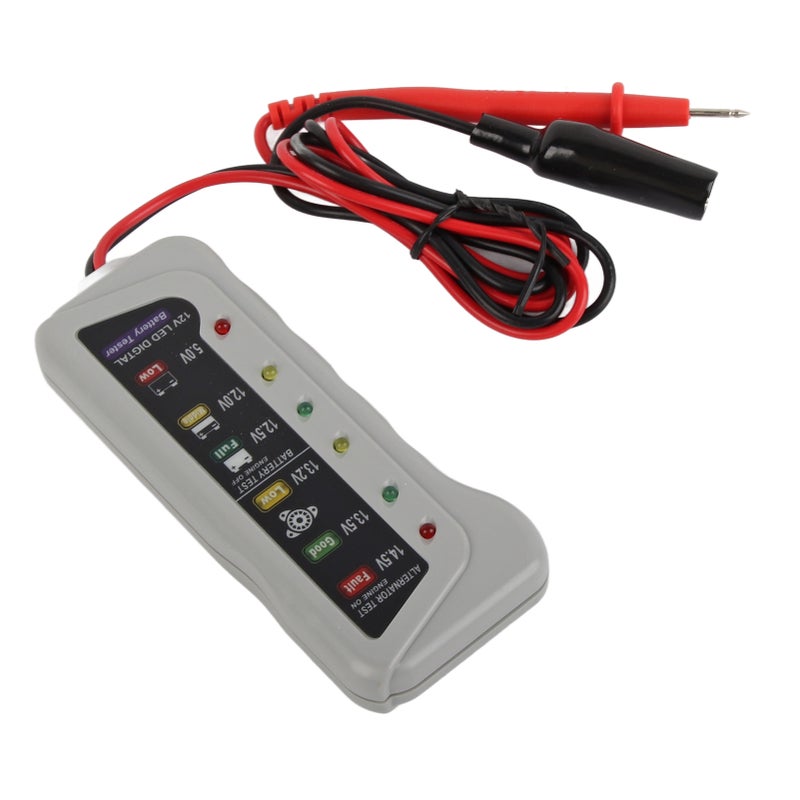 Car Battery Tester 12V-14.8V: Quick LED-guided Detection - Polarity Reverse Protection Battery Analyzer for Automotive, Motorcycle, Camper Use - Image 4