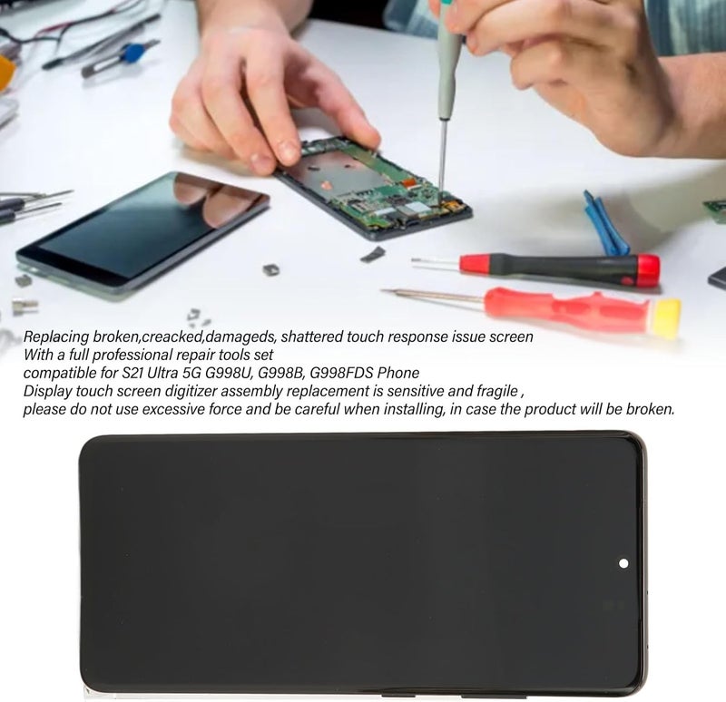 Screen Replacement Touch Display, Touch Screen Digitizer Assembly with Frame Repair Tools for Ultra 5G G998U G998B G998FDS - Image 4