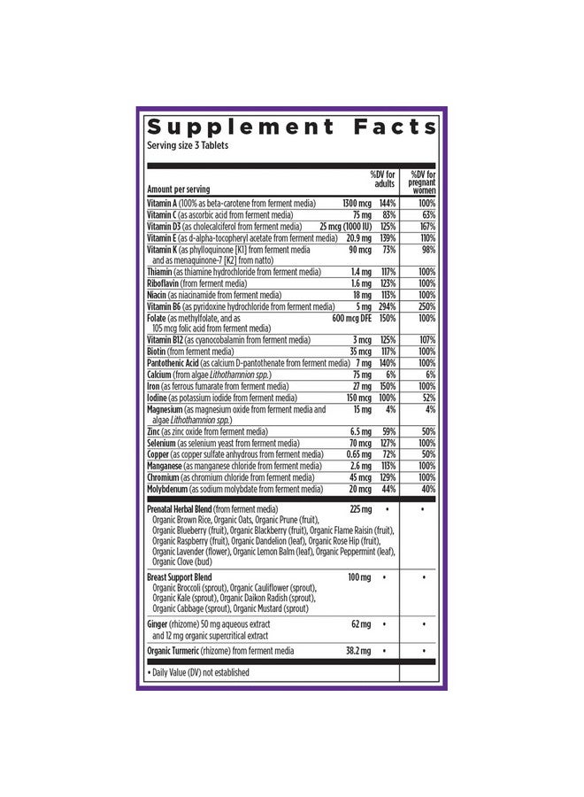 New Chapter Perfect Prenatal 96 Tablets Brand: NewChapter - Image 3
