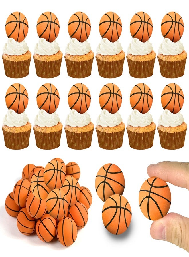DRWATE 28pcs Basketball Cake Topper Decorations Mini Cup Cake Decorations For Basketball Party Birthday Party Sport Party Supplies (Style 02) - Image 1