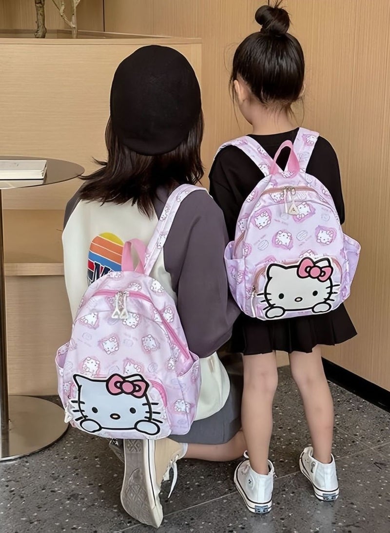سانريو حقيبة ظهر للأطفال الوردي Hello Kitty حقيبة المدرسة الابتدائية حقيبة مدرسية خفيفة الوزن مقاومة للماء سعة كبيرة للسفر في الهواء الطلق حقيبة ظهر - Image 4