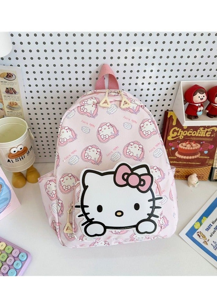 سانريو حقيبة ظهر للأطفال الوردي Hello Kitty حقيبة المدرسة الابتدائية حقيبة مدرسية خفيفة الوزن مقاومة للماء سعة كبيرة للسفر في الهواء الطلق حقيبة ظهر - Image 5