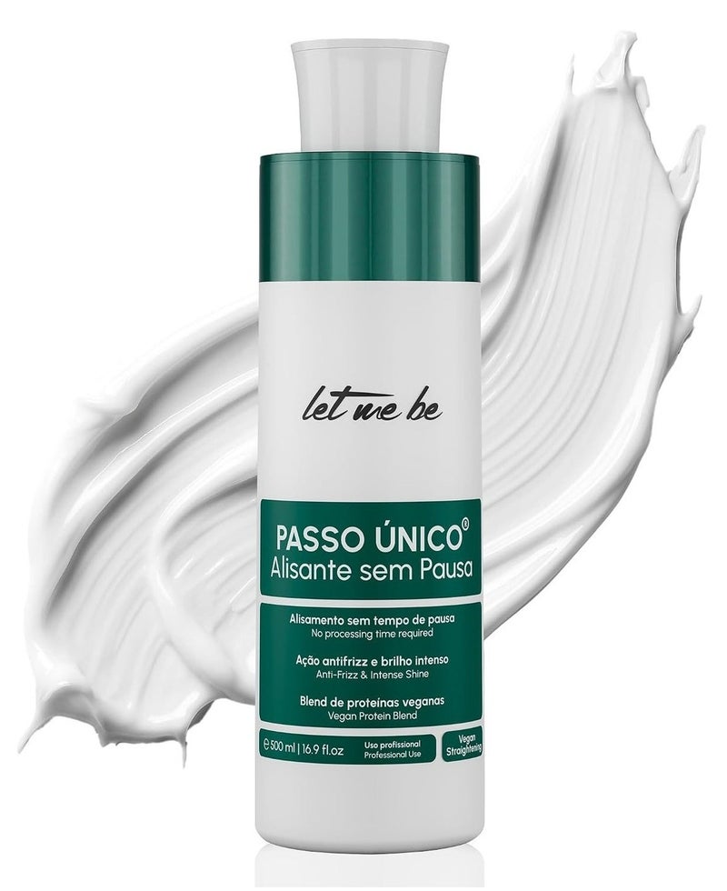 Let Me Be Brazilian Protein Hair Straightening Without Exposure Time, Formaldehyde-Free | Vegan instant keratin treatment (20 minutes) | anti-frizz, smooth, shiny result up to 6 months - 500 ml - Image 1