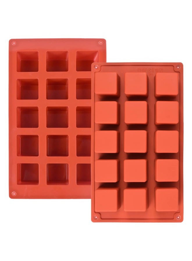 Goensjt 2 Pack Square Silicone Mold, Candy Chocolate Mousse Cake Baking Mold Dessert Molds for Soap,Ice cream,Truffle,Brownie - Image 3