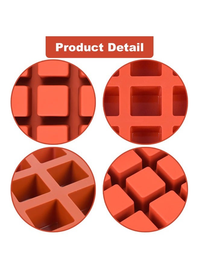 Goensjt 2 Pack Square Silicone Mold, Candy Chocolate Mousse Cake Baking Mold Dessert Molds for Soap,Ice cream,Truffle,Brownie - Image 4
