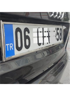 Sebura Chrome Plated Shiny Metal Nickel Plated 2 New Generation License Plate Holders  - Image 3