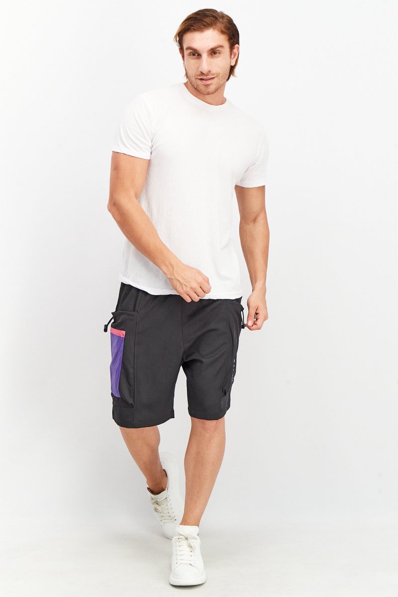 adidas Originals Men Sportswear Fit Brand Logo Shorts, Black Combo  - Image 3