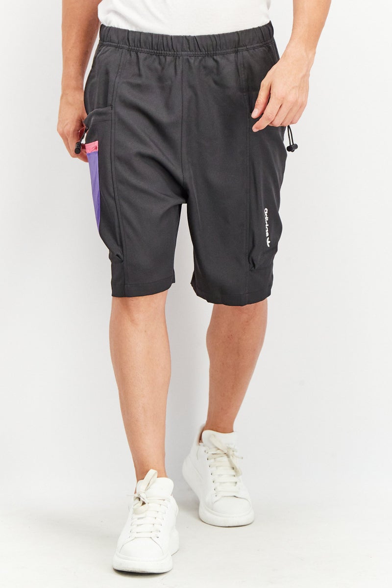 adidas Originals Men Sportswear Fit Brand Logo Shorts, Black Combo  - Image 1