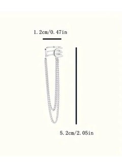 Home Clearance Sale Chic Boho-Inspired Double Layer Tassel Chain Clip-On Earrings for Women - No Piercing Required, Iron Crafted, Long, Fashion  - Image 3