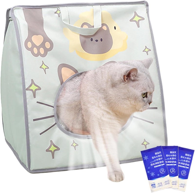 KASTWAVE Flexible varied design Foldable Cat Carrier Backpack, Lightweight Ventilated Pet Travel Bag with Built-in Cooling Ice Pack, Airline Approved Soft-Sided Tote for Car, Bike, Camping, and Outdoor Use Multi-purpose fine material - Image 1