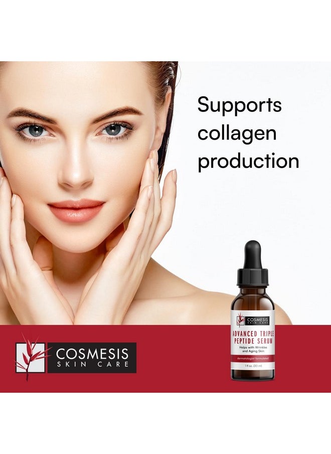 Cosmesis Skin Care Advanced Triple Peptide Serum Reduce Wrinkles Support Collagen Renewal Defend Against Aging 1Oz Cosmesis  - Image 2