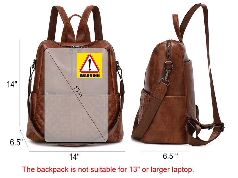 sqlp Daily Use Backpack Purse for Women Vegan Leather Travel Back Pack Fashion Multipurpose Design Shoulder Bags Handbag - Image 3