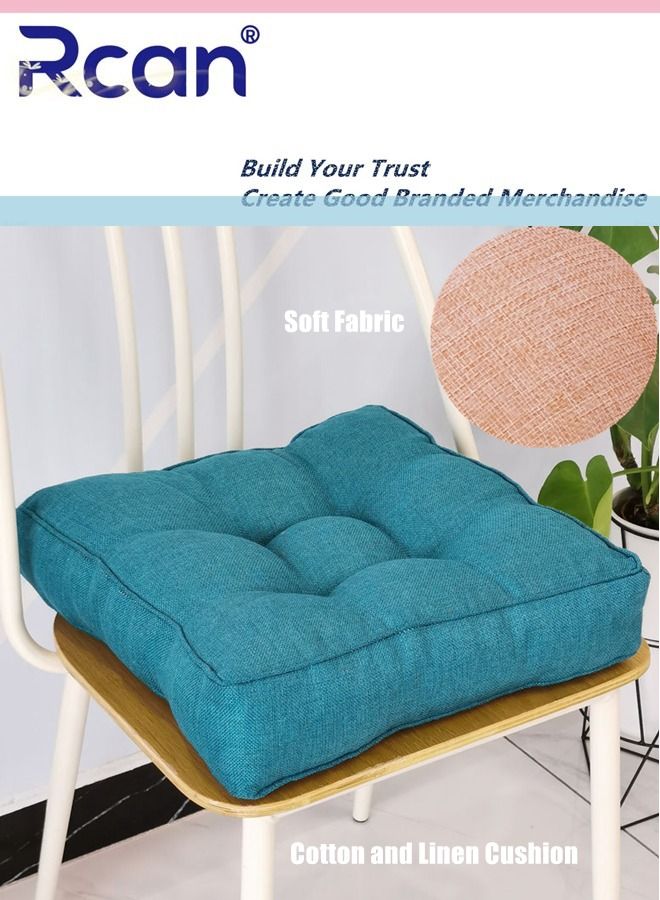 ركان وسادة كرسي عتبة النافذة الخلفية وسادة تاتامي سميكة مربعة من القطن والكتان ناعمة ورقيقة وعازلة رائعة وسادة تأمل وحصيرة يوجا مناسبة لغرفة النوم والمكتب والمنزل والسيارة وكرسي المدرسة - Image 2