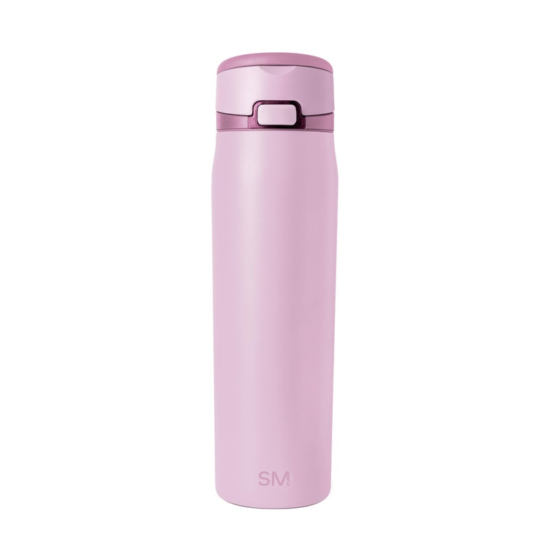 Simple Modern Mesa Loop Water Bottle with Straw | 24oz Cup Holder Friendly Insulated Stainless Steel Bottles for Travel, Sports and School | Pink Champagne - Image 1