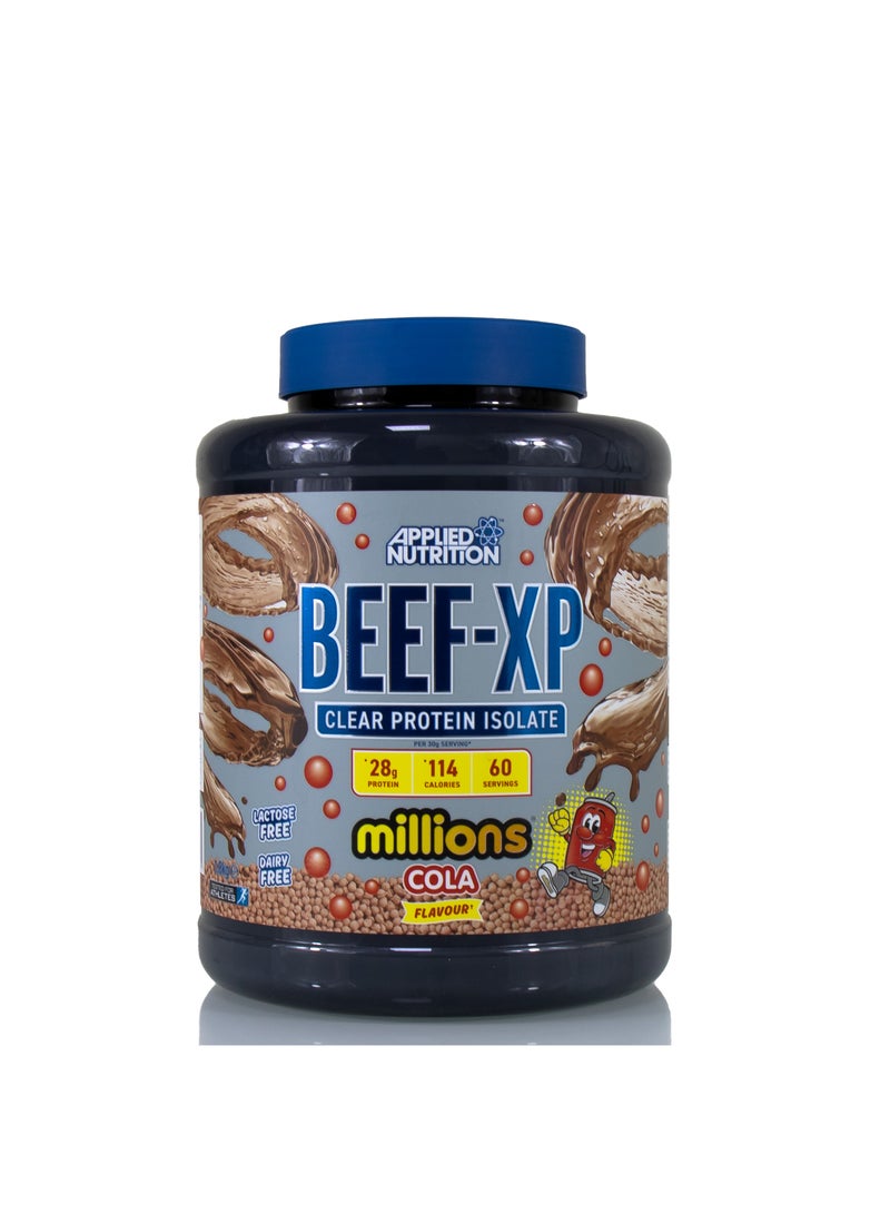 أبلايد نيوتريشن بروتين معزول شفاف من Beef Xp (ملايين كولا) 1.8 كجم - 28 جرام بروتين، خالي من اللاكتوز ومنتجات الألبان + رجّادة التغذية التطبيقية - Image 2