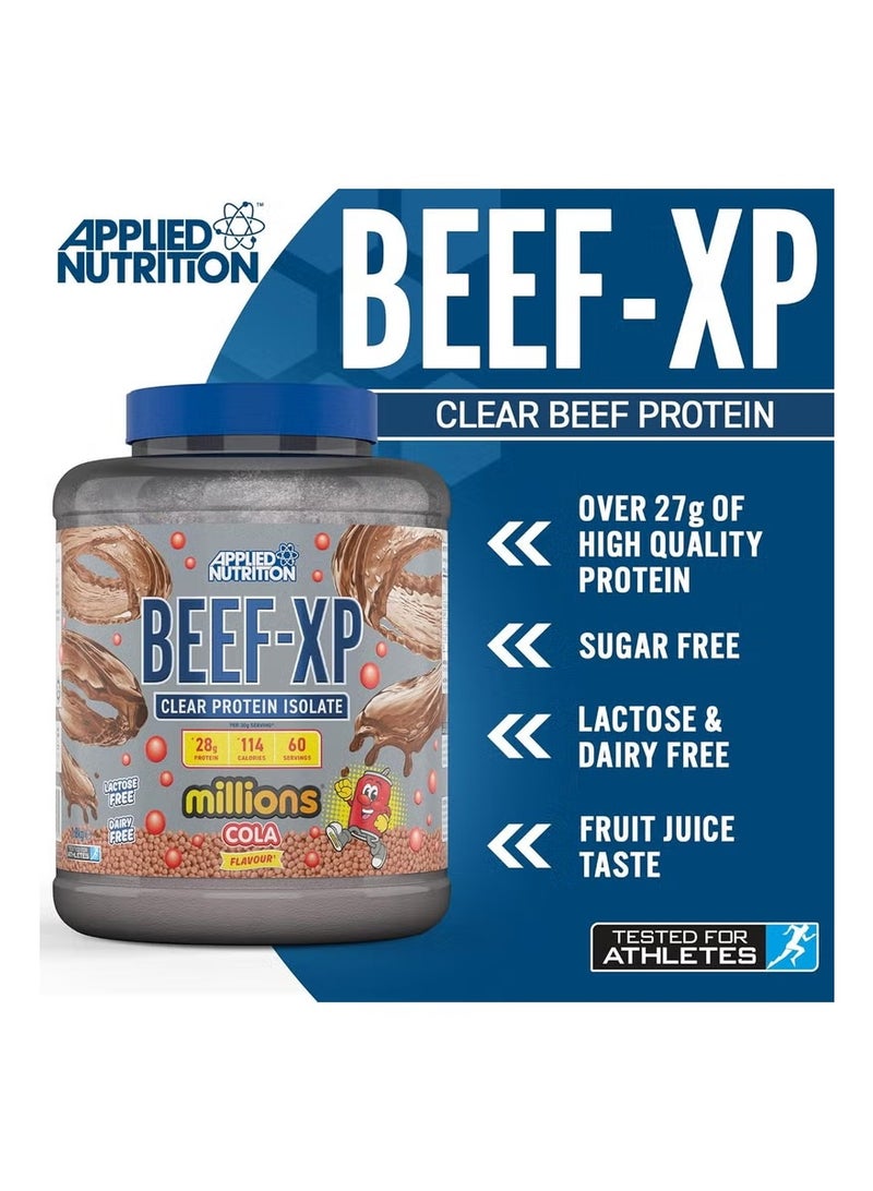 أبلايد نيوتريشن بروتين معزول شفاف من Beef Xp (ملايين كولا) 1.8 كجم - 28 جرام بروتين، خالي من اللاكتوز ومنتجات الألبان + رجّادة التغذية التطبيقية - Image 2