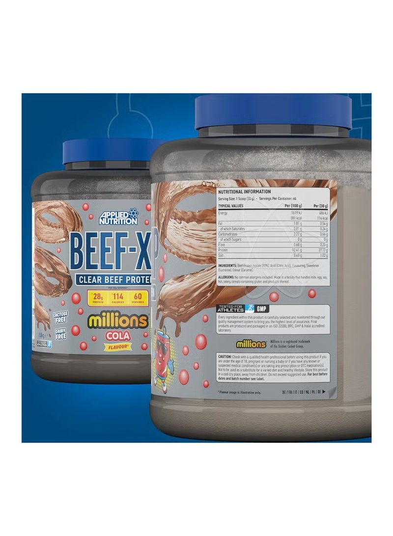 أبلايد نيوتريشن بروتين معزول شفاف من Beef Xp (ملايين كولا) 1.8 كجم - 28 جرام بروتين، خالي من اللاكتوز ومنتجات الألبان + رجّادة التغذية التطبيقية - Image 4