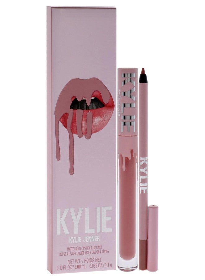 Kylie Matte Lip Kit - 300 Koko K by Kylie Cosmetics for Women - 2 Pc 0.10oz Matte Liquid Lipstick, 0.03oz Lip Liner - Image 3