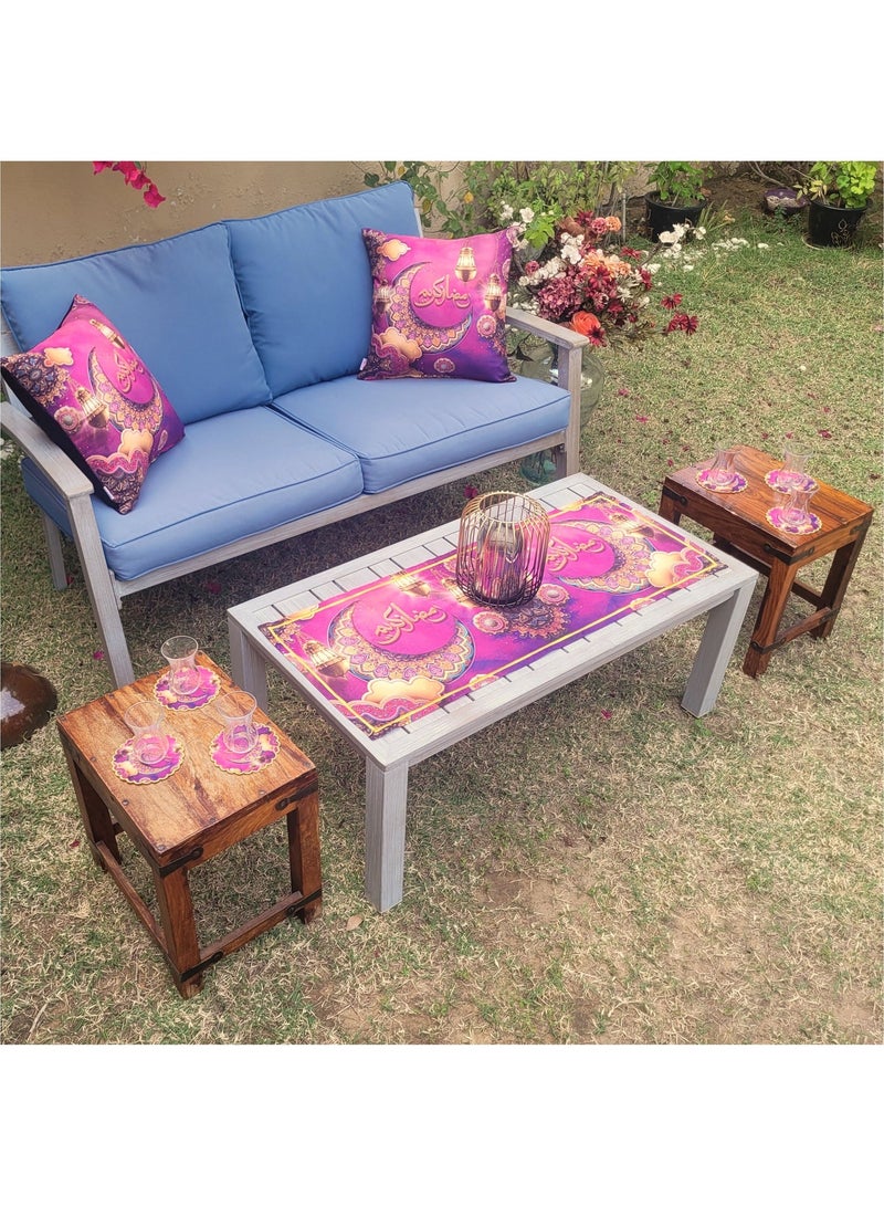 Alwan Ramadan Kareem Set of 6 Coasters and 2 Cushion Covers - Image 5
