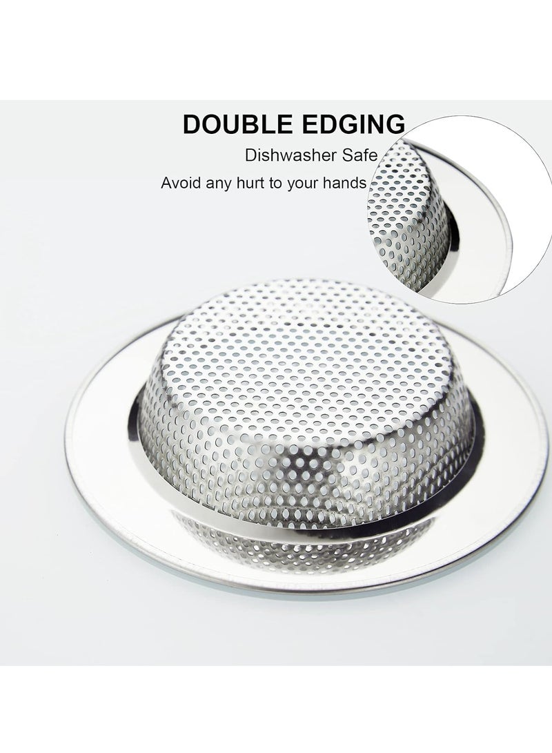 Premium Stainless Steel Kitchen Sink Strainer with Wide Rim 4.5" Diameter - Durable and practical design, comes in a pack of 2 to make it easy to strain foods and ingredients every time you cook - Image 5