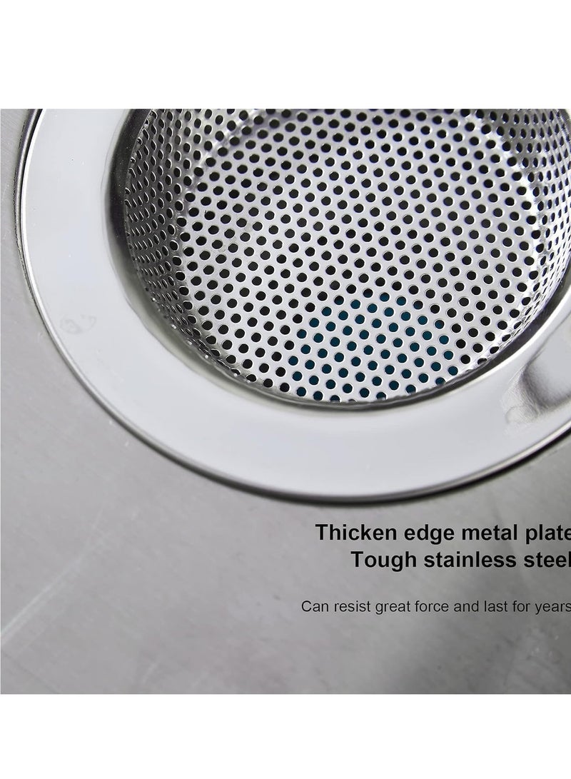 Premium Stainless Steel Kitchen Sink Strainer with Wide Rim 4.5" Diameter - Durable and practical design, comes in a pack of 2 to make it easy to strain foods and ingredients every time you cook - Image 4